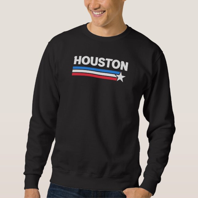 Houston Flag Design für stolzes Houstonian Sweatshirt (Vorderseite)