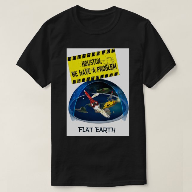 HOUSTON FLAT EARTH T-Shirt (Design vorne)