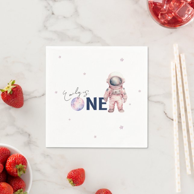 Houston haben wir ein einjähriges Party Napkins Serviette (Beispiel)