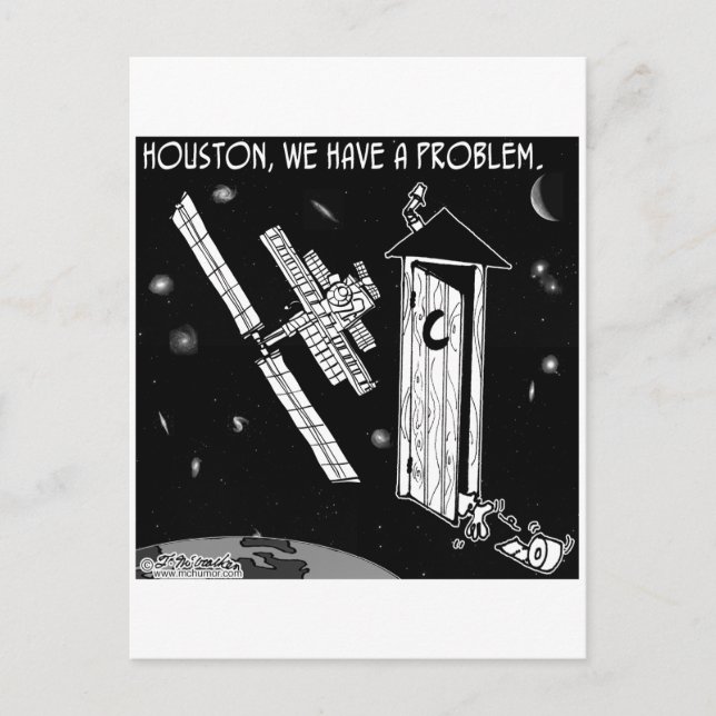 Houston, haben wir ein Problem Postkarte (Vorderseite)