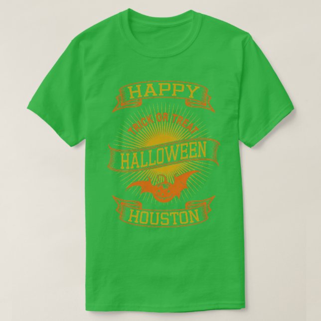 Houston Happy Halloween Vintag Style T-Shirt (Design vorne)