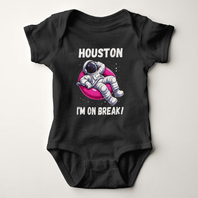 Houston, ich bin im Break - Relaxing Astronaut Baby Strampler (Vorderseite)