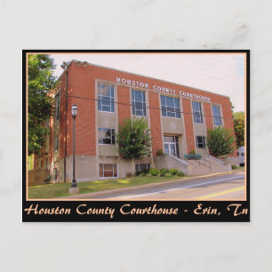 Houston Landkreis Courthouse - Erin, TN Postkarte