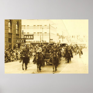 HOUSTON LIVESTOCK SHOW RODEO PARADE POSTER DRUCKEN