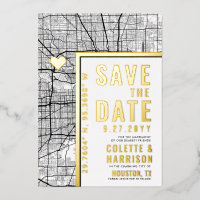 Houston Love Locator | Hochzeit Save the Date