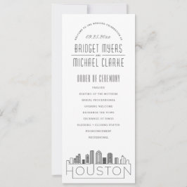 Houston | Modernes Hochzeitsprogramm für Deko Einladung