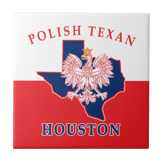 Houston Polish Texan Fliese (Vorderseite)