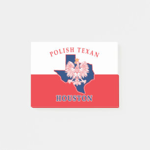 Houston Polish Texan Post-it Klebezettel