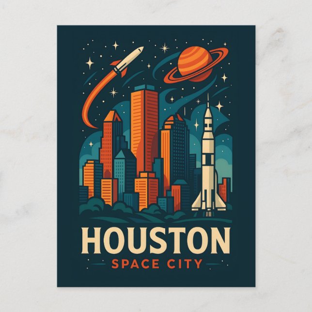 HOUSTON Postcard Postkarte (Vorderseite)