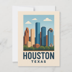 HOUSTON Postcard Postkarte