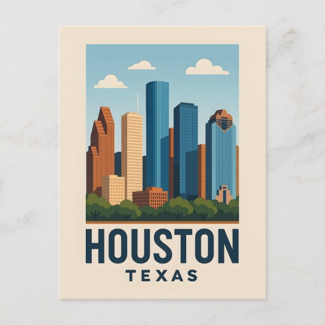 HOUSTON Postcard Postkarte (Vorderseite)