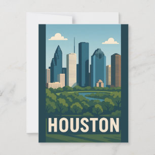 HOUSTON Postcard Postkarte