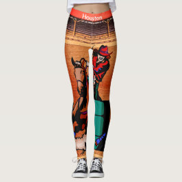 Houston-Rodeo-Cowgirl-Fass, das Leggings läuft