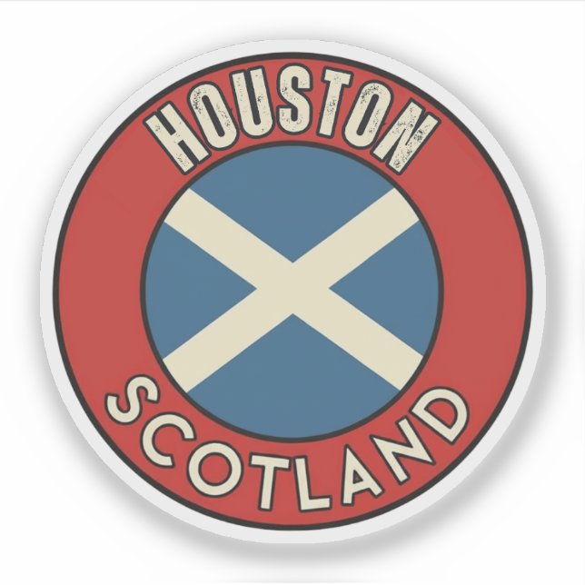 Houston, Schottland Aufkleber (Vorderseite)