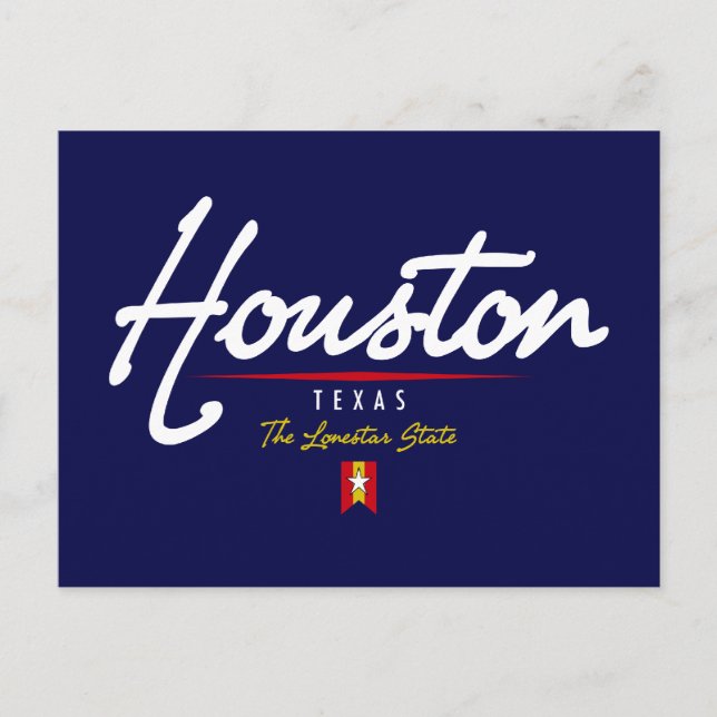 Houston Script Postkarte (Vorderseite)