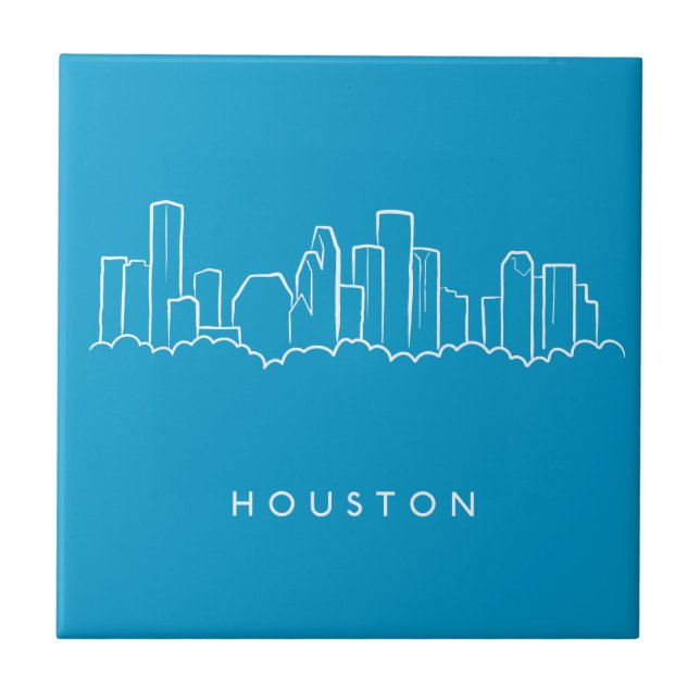 Houston-Skyline Fliese (Vorderseite)