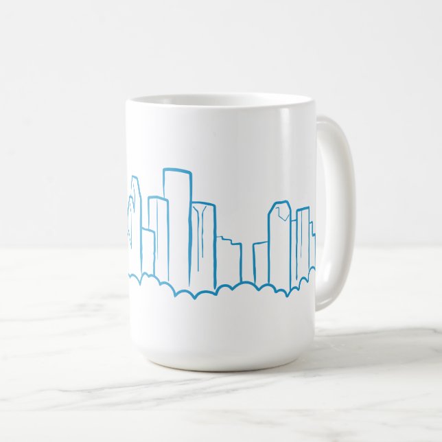 Houston-Skyline Kaffeetasse (VorderseiteRechts)