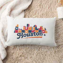 Houston Skyline Patchwork Lendenkissen