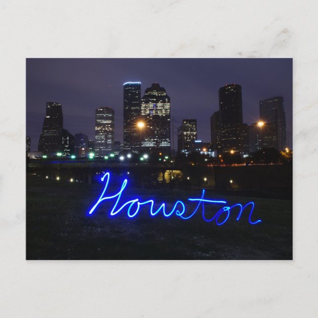 Houston Skyline Postcard Postkarte (Vorderseite)