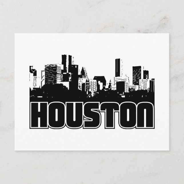Houston Skyline Postkarte (Vorderseite)