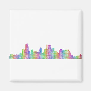 Houston-Stadt-Skyline Magnet