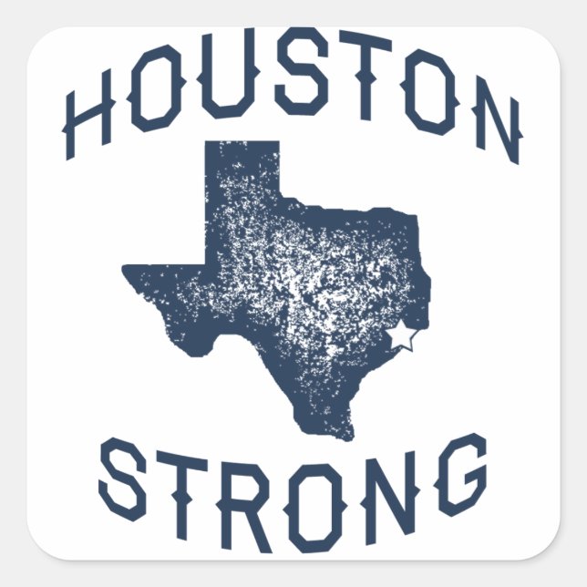 Houston Strong - Harvey Quadratischer Aufkleber (Vorderseite)