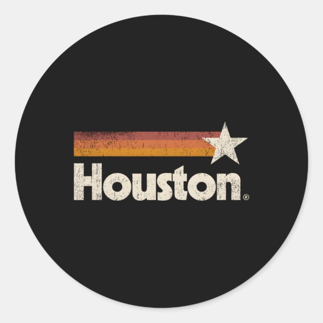 Houston Strong Texas Flag Star Runder Aufkleber (Vorderseite)