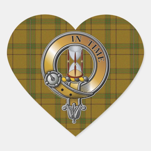 Houston Tartan & Abzeichen Herz-Aufkleber (Vorderseite)