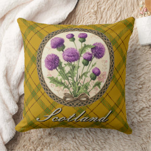 Houston Tartan und Schottische Distel Kissen