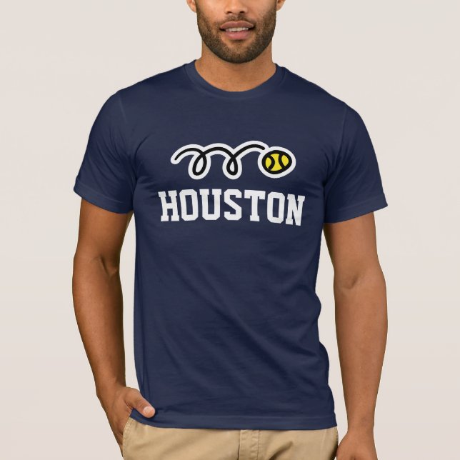 Houston Tennis T - Shirt für Damen und Herren (Vorderseite)