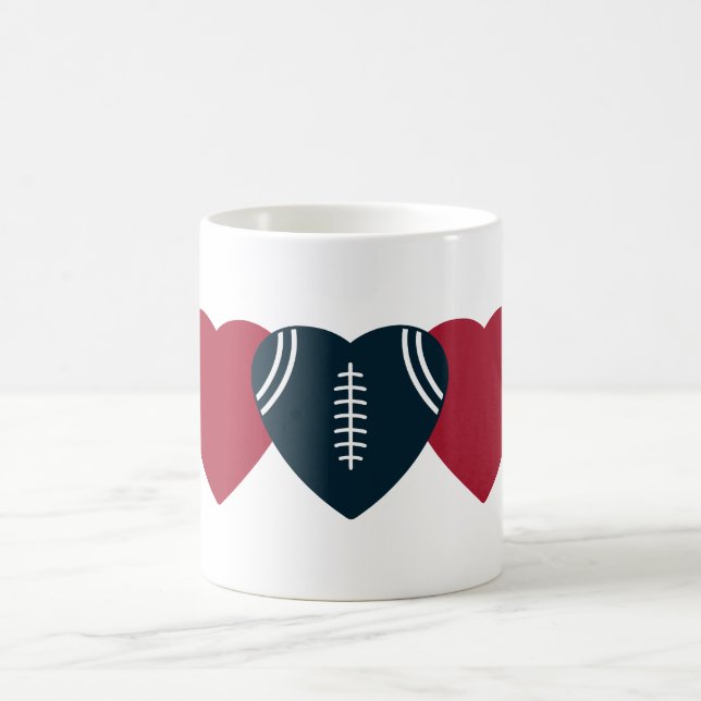 Houston Texans Football Heart Design Kaffeetasse (Mittel)