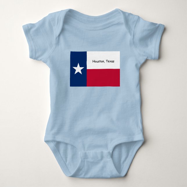 Houston, Texas Baby Bodysuit, Schlafer Baby Strampler (Vorderseite)