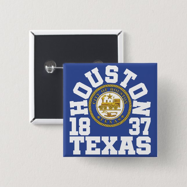 Houston, Texas Button (Vorne & Hinten)