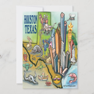 Houston Texas Card Karte