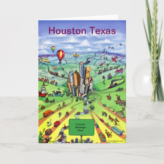 Houston Texas Card Karte (Vorderseite)