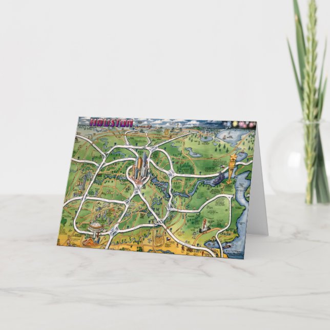 Houston Texas Card Karte (Vorderseite)