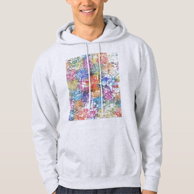 Houston Texas City Map Hoodie (Vorderseite)