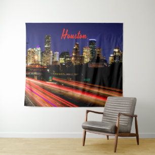 Houston Texas City Skyline Wandteppich