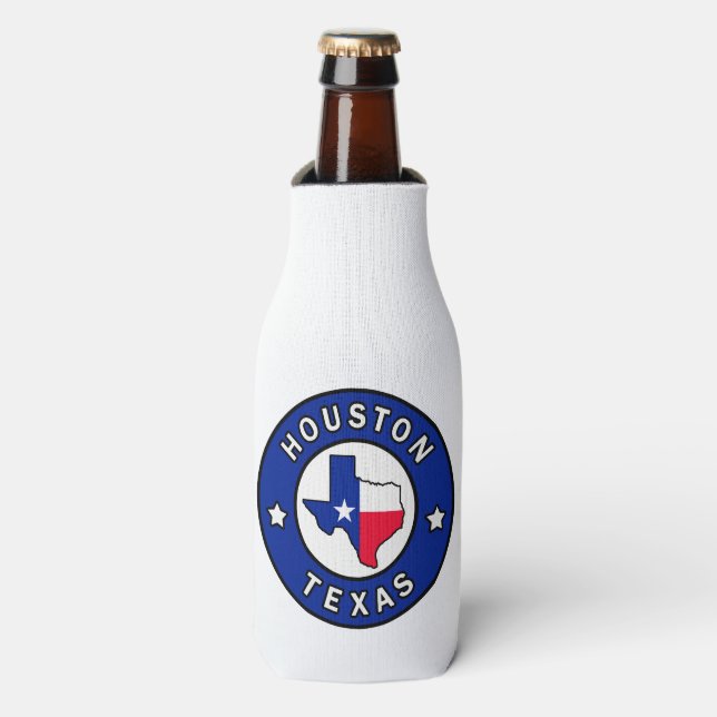 Houston Texas Flaschenkühler (Flaschenvorderseite)