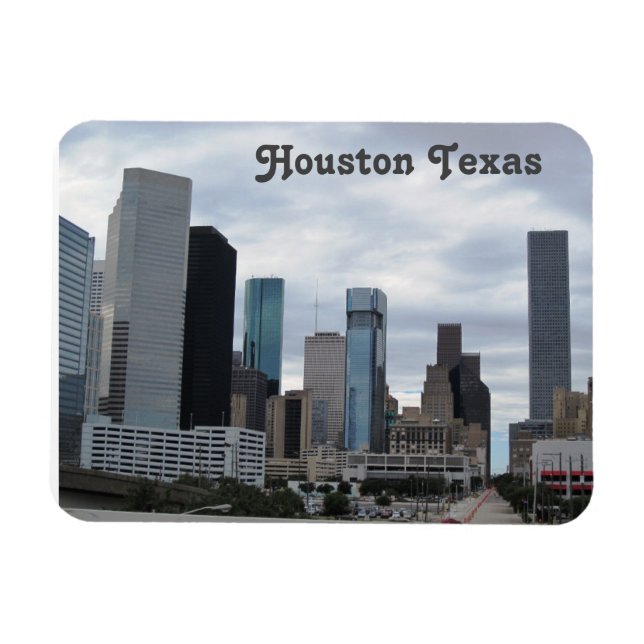 Houston Texas - Flexibles Foto Magnet (Horizontal)