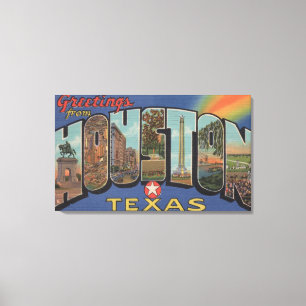 Houston, Texas - große Buchstabe-Szenen Leinwanddruck