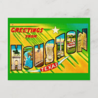 Houston Texas Grußpostkarte