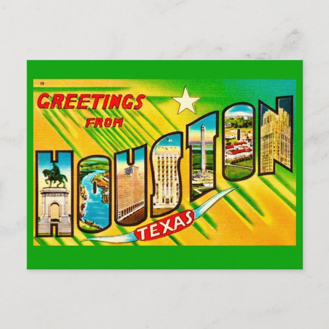 Houston Texas Grußpostkarte Postkarte (Vorderseite)
