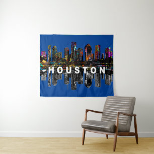Houston, Texas, mit Graffiti bedeckt Wandteppich