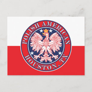Houston Texas Polnischer Adler Postkarte