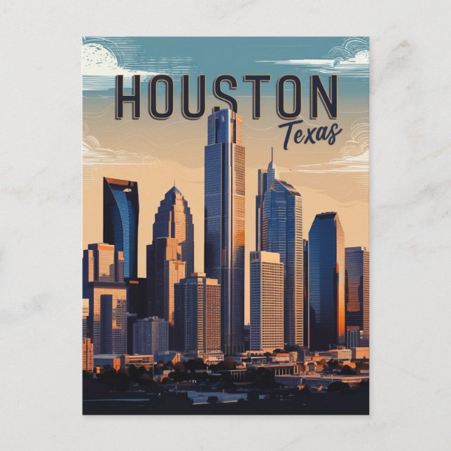 Houston Texas Postcard Postkarte (Vorderseite)
