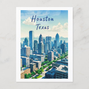 Houston Texas Postcard Postkarte