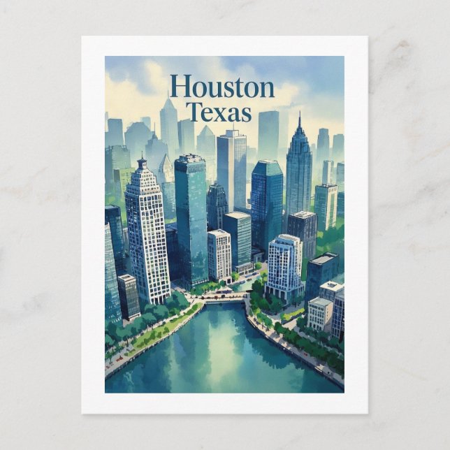 Houston Texas Postcard Postkarte (Vorderseite)