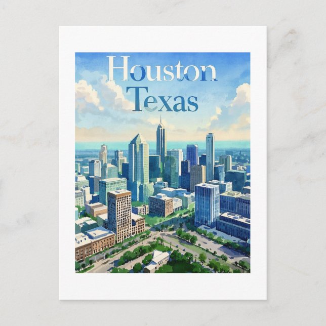Houston Texas Postcard Postkarte (Vorderseite)