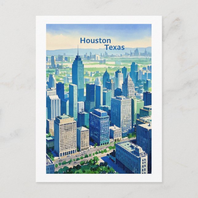 Houston Texas Postcard Postkarte (Vorderseite)